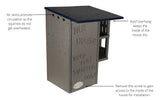 JCS wildlife Ultimate Squirrel House Nesting Box (Blue/Gray)